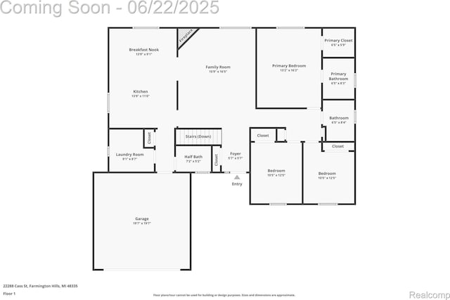 22288 Cass St, Farmington, MI 48335 - view of property floor plan