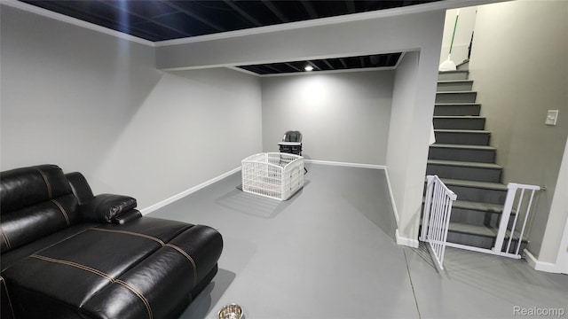 2315 Willow Ln, Grand Blanc, MI 48439 - finished below grade area featuring baseboards and stairs