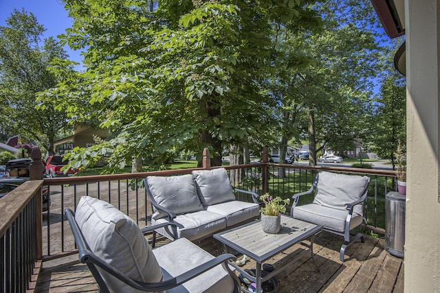 73640 Fulton St, Armada, MI 48005 - wooden terrace with outdoor lounge area