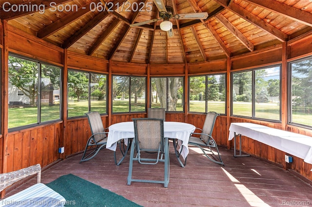 1306 Bishops Ter, Wixom, MI 48393 - sunroom / solarium featuring healthy amount of natural light, a ceiling fan, and outdoor dining space