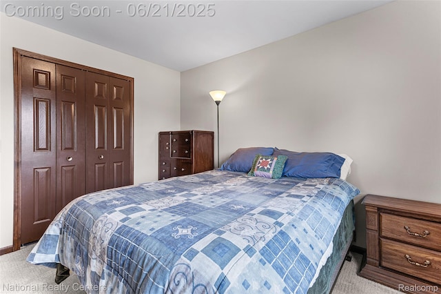 1306 Bishops Ter, Wixom, MI 48393 - bedroom featuring light colored carpet and a closet
