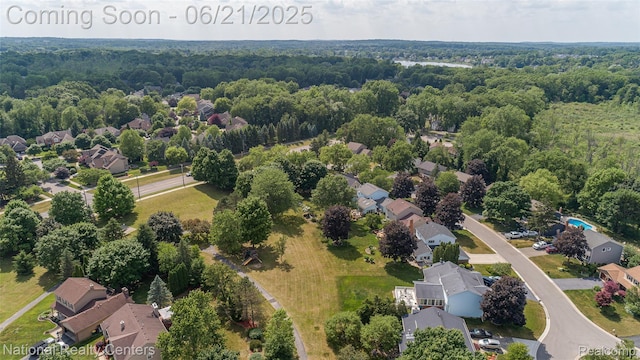 1306 Bishops Ter, Wixom, MI 48393 - aerial overview of property's location featuring nearby suburban area