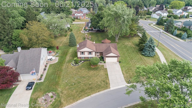 1306 Bishops Ter, Wixom, MI 48393 - aerial perspective of suburban area