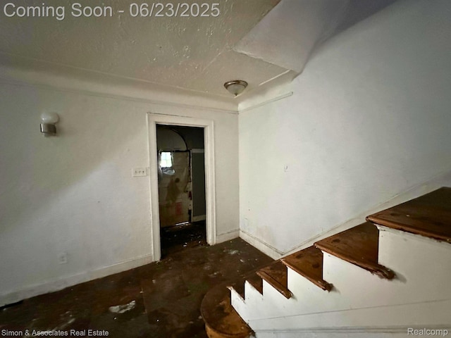 20203 Hull St, Detroit, MI 48203 - stairway featuring baseboards