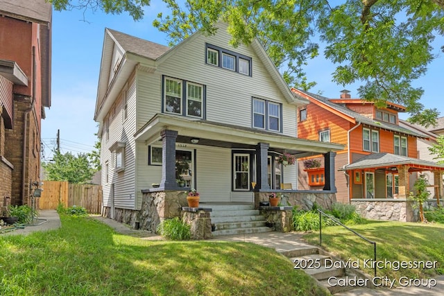 1328 Bemis St SE, Grand Rapids, MI 49506 - american foursquare style home with covered porch