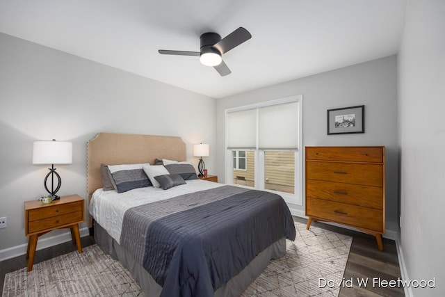 6935 Fairway Vista Dr SE, Caledonia, MI 49316 - bedroom with wood finished floors and ceiling fan