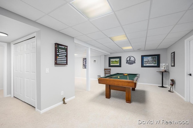 6935 Fairway Vista Dr SE, Caledonia, MI 49316 - playroom featuring a paneled ceiling and billiards table