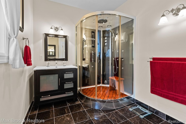 5626 Shadow Ln, Bloomfield Hills, MI 48302 - full bath with vanity and a stall shower