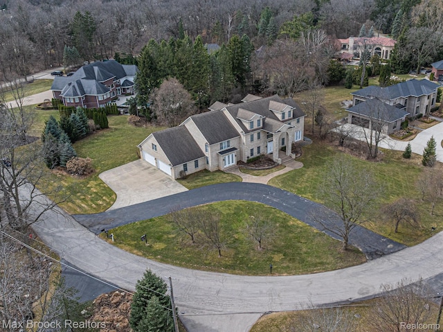 5626 Shadow Ln, Bloomfield Hills, MI 48302 - aerial perspective of suburban area featuring a forest