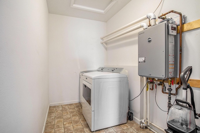 8855 Geiser Grv, Richland, MI 49083 - laundry room with water heater and washer and clothes dryer