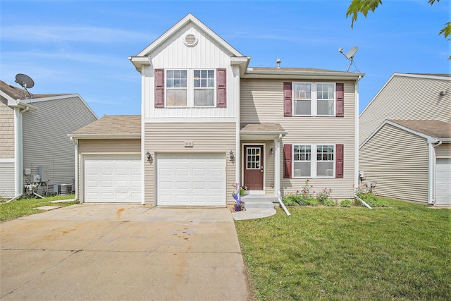8855 Geiser Grv, Richland, MI 49083 - traditional home featuring concrete driveway and a front lawn