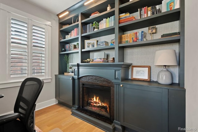 423 N Altadena Ave, Royal Oak, MI 48067 - office space with light wood-type flooring and a high end fireplace