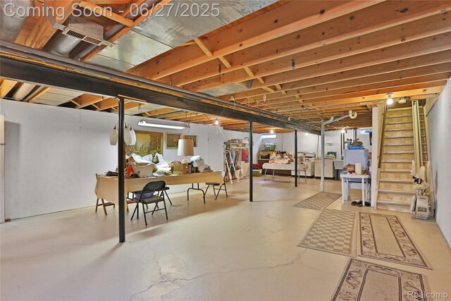 42471 Arcadia Dr, Sterling Heights, MI 48313 - below grade area featuring stairs