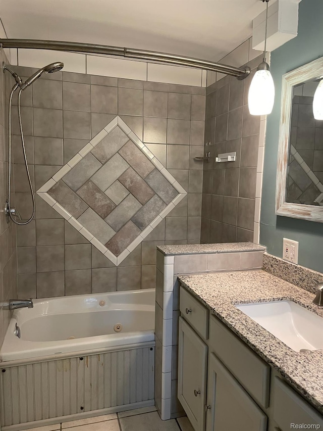 21150 E Chigwidden St, Northville, MI 48167 - bathroom featuring vanity and a combined bath / shower with jetted tub