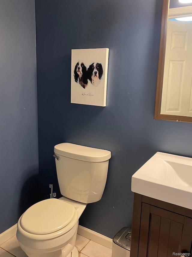 21150 E Chigwidden St, Northville, MI 48167 - half bathroom with tile patterned flooring and vanity
