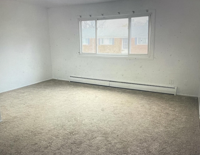31831 Grand River Ave Unit 96, Farmington, MI 48336 - spare room featuring a baseboard heating unit and carpet floors