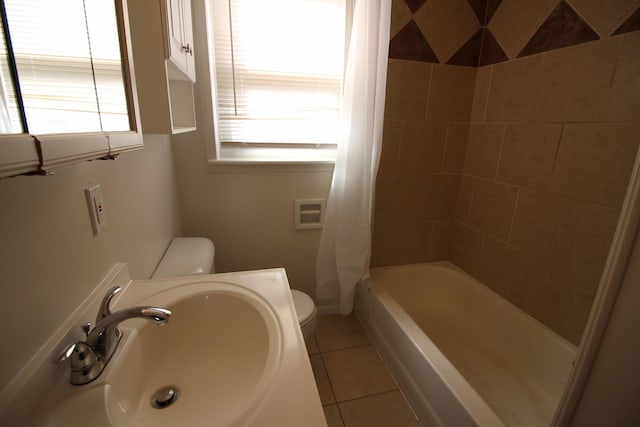 24352 Powers Ave, Dearborn Heights, MI 48125 - bathroom with tile patterned flooring and shower / tub combo with curtain