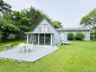 11638 Alois St, Livonia, MI 48150 - rear view of house featuring a yard and a patio area