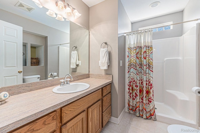 6155 Carey Rd, Commerce Twp, MI 48382 - bathroom featuring tile patterned floors, a shower stall, and vanity