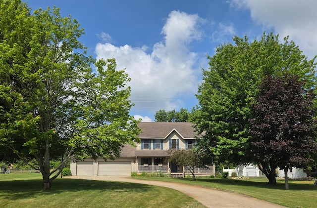 64670 Windrose Way, Lawton, MI 49065 - view of front facade featuring a front yard, concrete driveway, a shingled roof, and a garage