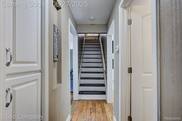 2861 Sunnyknoll Ave, Berkley, MI 48072 - stairs featuring wood finished floors