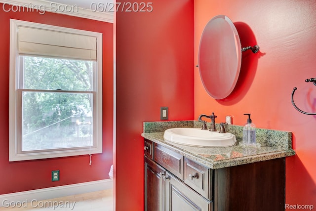 2861 Sunnyknoll Ave, Berkley, MI 48072 - half bath with vanity and baseboards