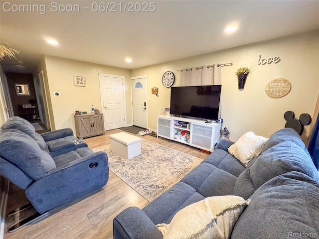 474 Argyle Cres, Milan, MI 48160 - living area featuring light wood finished floors and recessed lighting