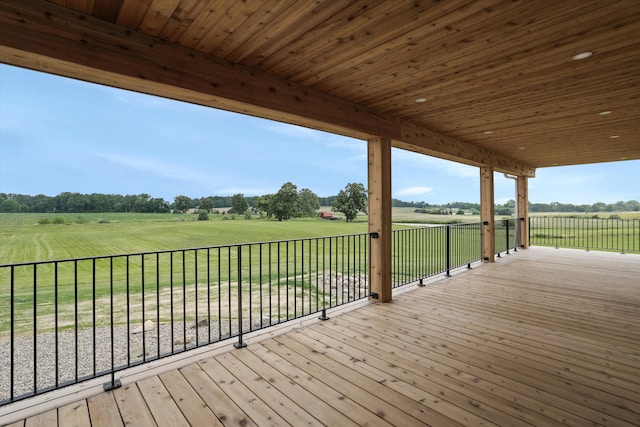 7280 Austin Rd, Saline, MI 48176 - deck featuring a view of rural / pastoral area and a lawn