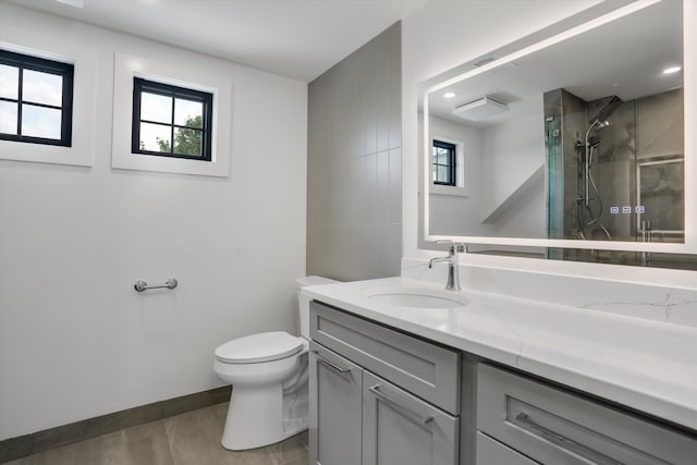 7280 Austin Rd, Saline, MI 48176 - full bath featuring vanity and a marble finish shower