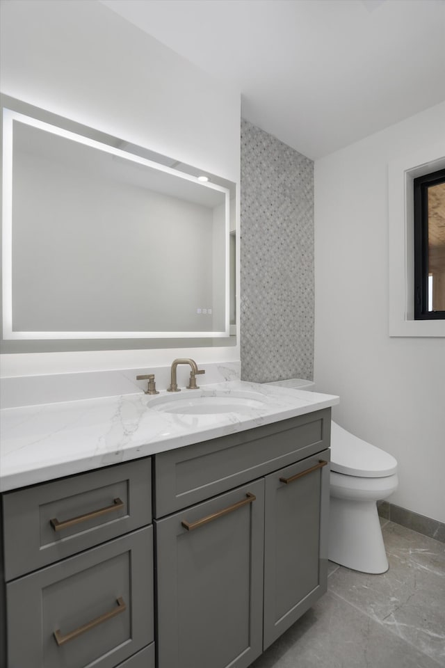 7280 Austin Rd, Saline, MI 48176 - bathroom with vanity and marble finish floors