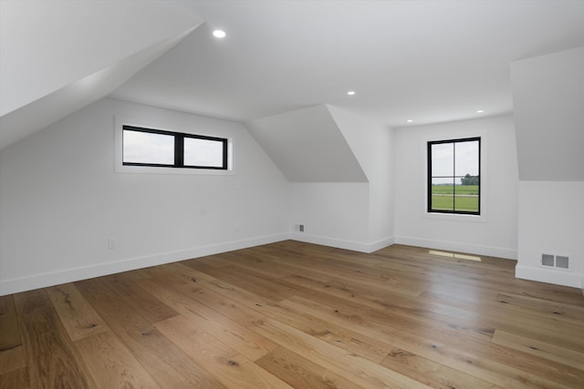 7280 Austin Rd, Saline, MI 48176 - bonus room with light wood-style flooring, lofted ceiling, and recessed lighting