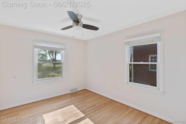 3603 Dukeshire Hwy, Royal Oak, MI 48073 - unfurnished room with wood finished floors and a ceiling fan