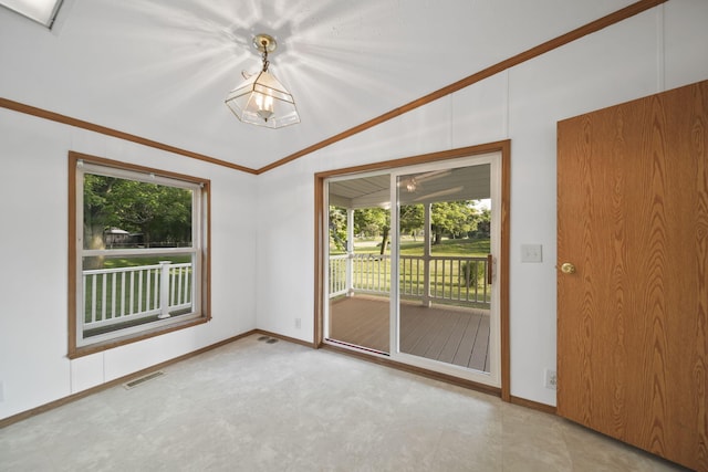 3280 Carlton Blvd, Jackson, MI 49203 - unfurnished room with vaulted ceiling and plenty of natural light