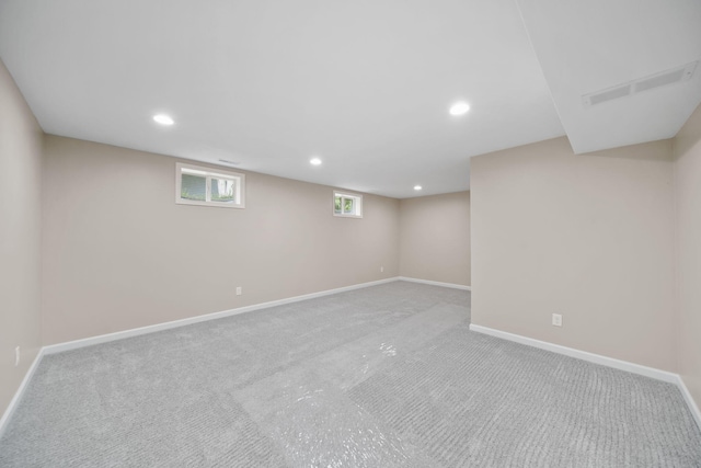 10620 Cady Rd, Jackson, MI 49201 - basement with carpet floors and recessed lighting