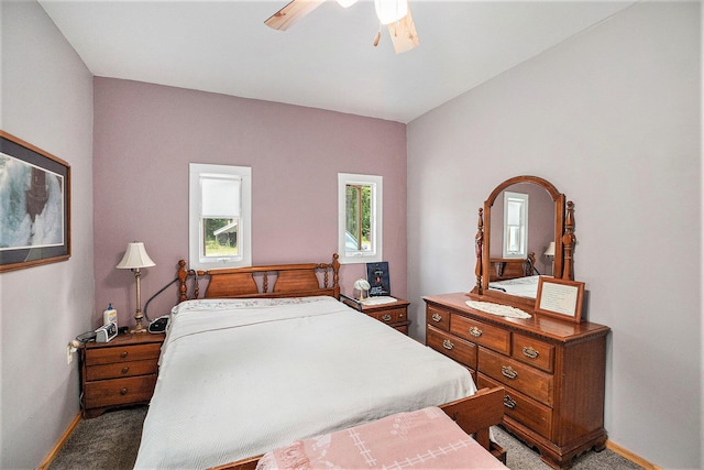 8828 Elm, Fremont, MI 49412 - bedroom with light carpet and ceiling fan