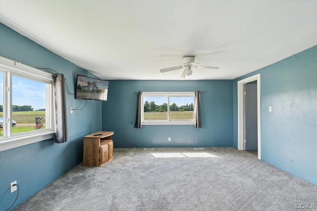 14211 Gilbert Rd, Waldron, MI 49288 - carpeted empty room featuring ceiling fan