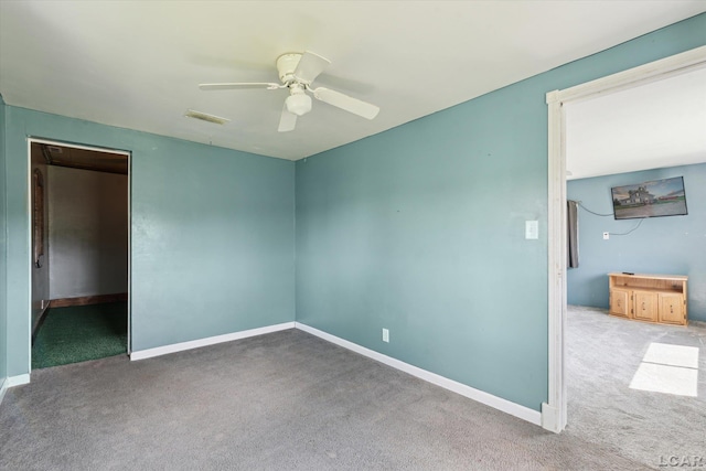 14211 Gilbert Rd, Waldron, MI 49288 - spare room featuring carpet floors and a ceiling fan