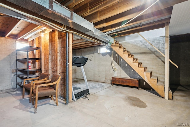 14211 Gilbert Rd, Waldron, MI 49288 - basement with stairs