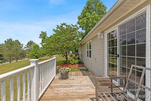 127 Hamilton Ln, Dowling, MI 49050 - view of wooden deck
