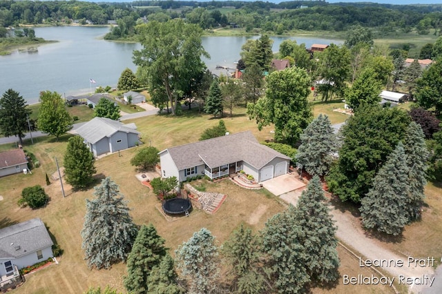 127 Hamilton Ln, Dowling, MI 49050 - aerial view of property and surrounding area with a large body of water