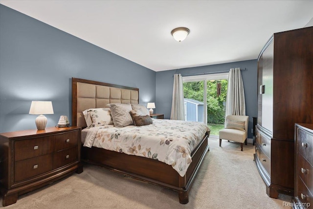 1101 Shallowdale Dr, Troy, MI 48085 - bedroom featuring light carpet and access to exterior