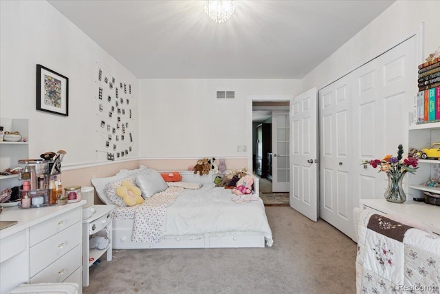 1101 Shallowdale Dr, Troy, MI 48085 - bedroom featuring light carpet and a closet