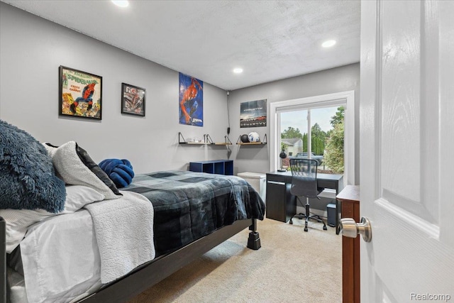 1101 Shallowdale Dr, Troy, MI 48085 - bedroom featuring carpet floors, recessed lighting, and an office area