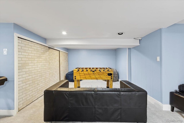 1101 Shallowdale Dr, Troy, MI 48085 - carpeted living room with baseboards and recessed lighting