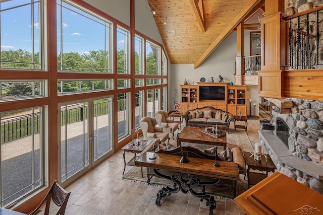 199 E Brooks Rd, Midland, MI 48640 - sunroom / solarium with healthy amount of natural light, french doors, and vaulted ceiling