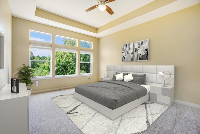8842 Oakland Hills Cir, Portage, MI 49024 - bedroom with carpet floors and ceiling fan