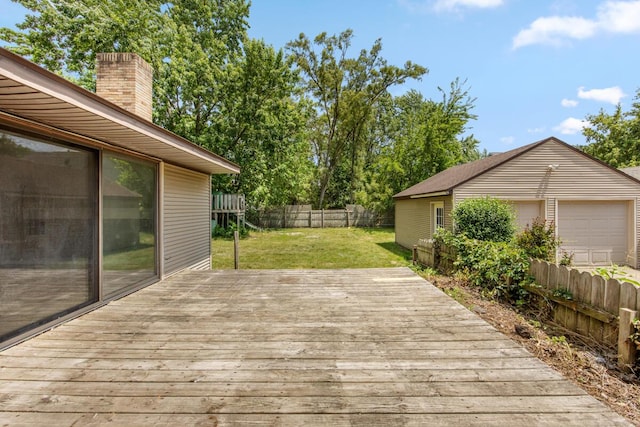 3050 Sharon Ave SW, Wyoming, MI 49519 - deck with a fenced backyard