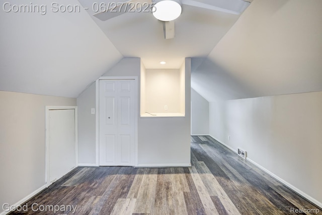 830 W Hazelhurst St, Ferndale, MI 48220 - bonus room with dark wood-style flooring and lofted ceiling