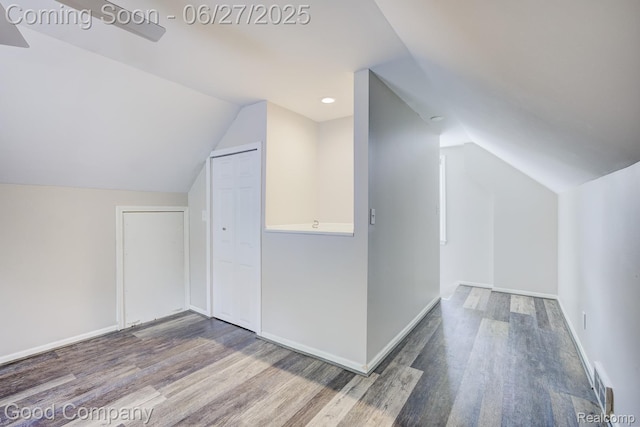 830 W Hazelhurst St, Ferndale, MI 48220 - additional living space with wood finished floors and vaulted ceiling