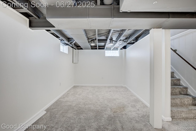 830 W Hazelhurst St, Ferndale, MI 48220 - basement featuring carpet floors and stairs